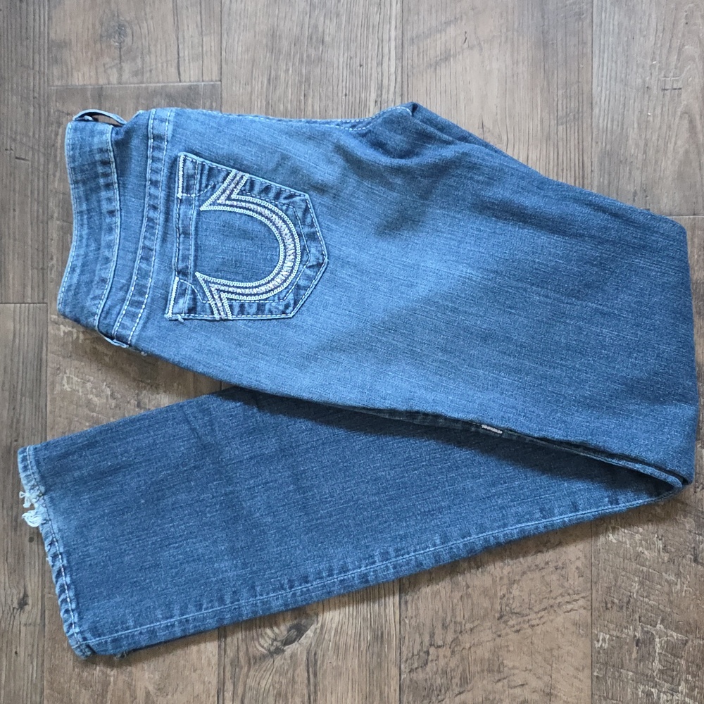 True Religion Straight Boot Cut Blue Jeans - Picture 7 of 11